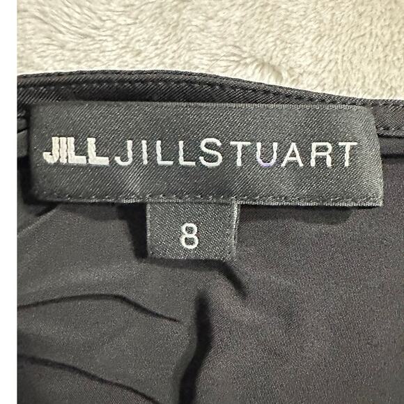 Jill Jill Stuart Mini Dress Womens 8 Black Halter Ruched A-Line Open Back Jersey - Picture 5 of 8